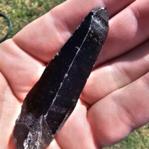 Dark Lumerian Smoky Quartz Gemstone Point