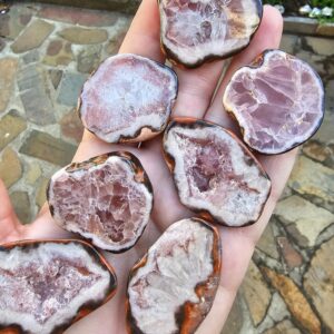 Pink Amethyst Gemstone Slice