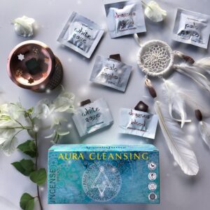 Aromafume Aura Cleansing Incense Bricks and Burner Set