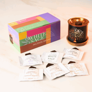 Aromafume White Sage Incense Bricks and Burner Set