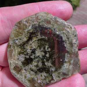 Green Garnet Gemstone Flatstone
