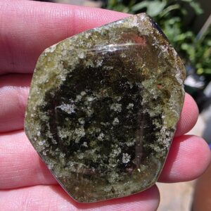 Green Garnet Gemstone Flatstone