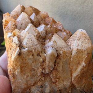 Iron Stained Quartz Gemstone Cluster