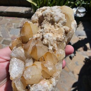 Yellow Calcite Gemstone Cluster