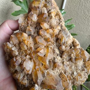 Iron Stained Quartz Gemstone Cluster