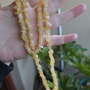 Yellow Calcite Gemstone Necklace