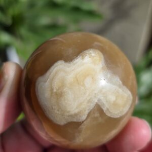Banded Calcite Aragonite Gemstone Sphere