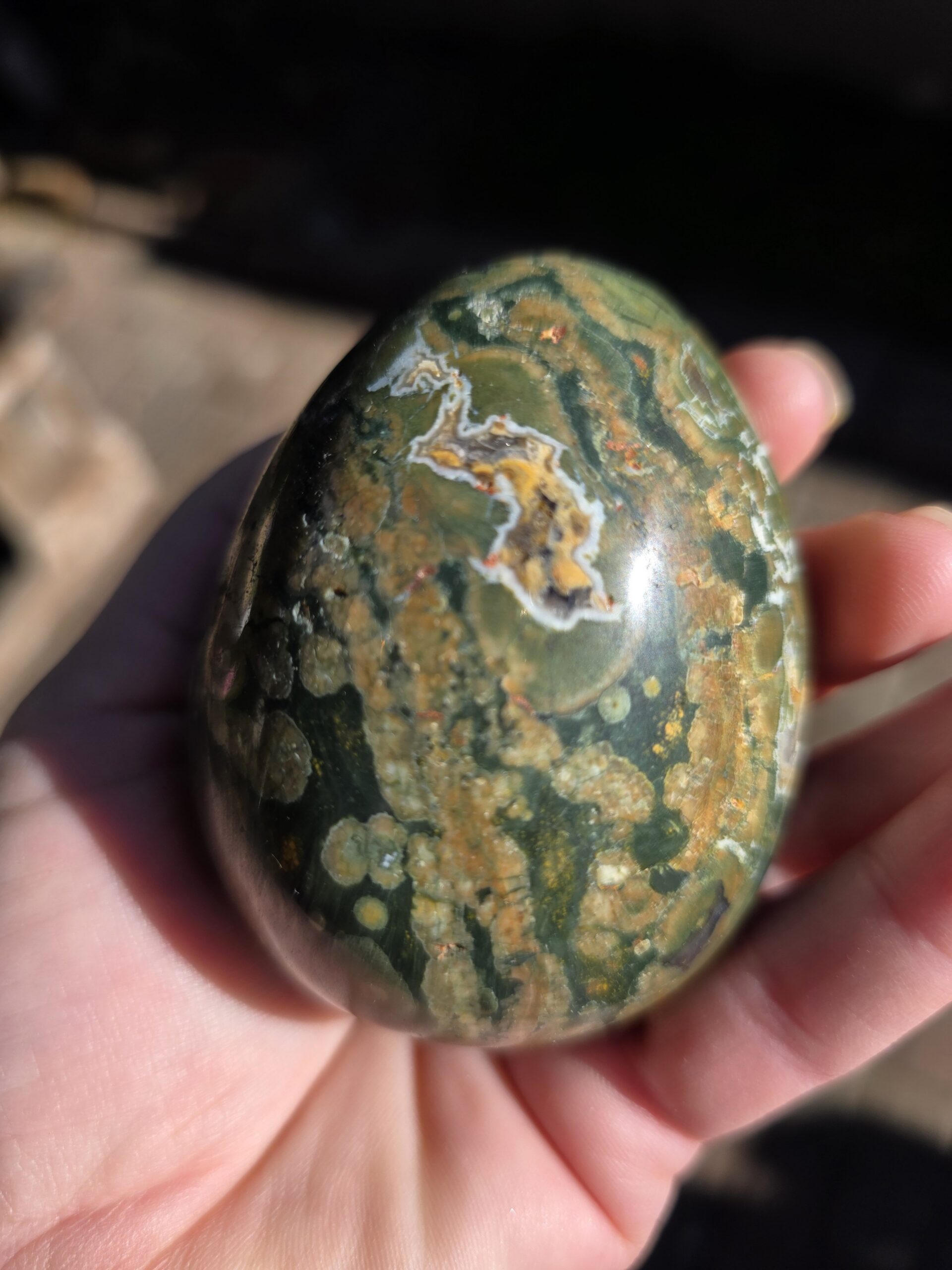 Rainforest Rhyolite Gemstone Egg - Image 3
