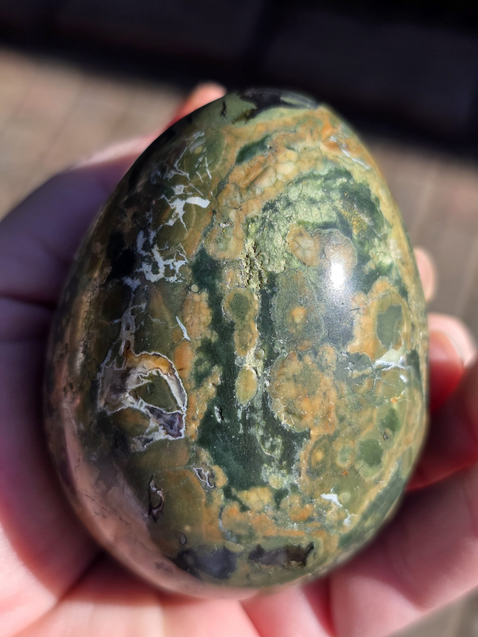 Rainforest Rhyolite Gemstone Egg - Image 4