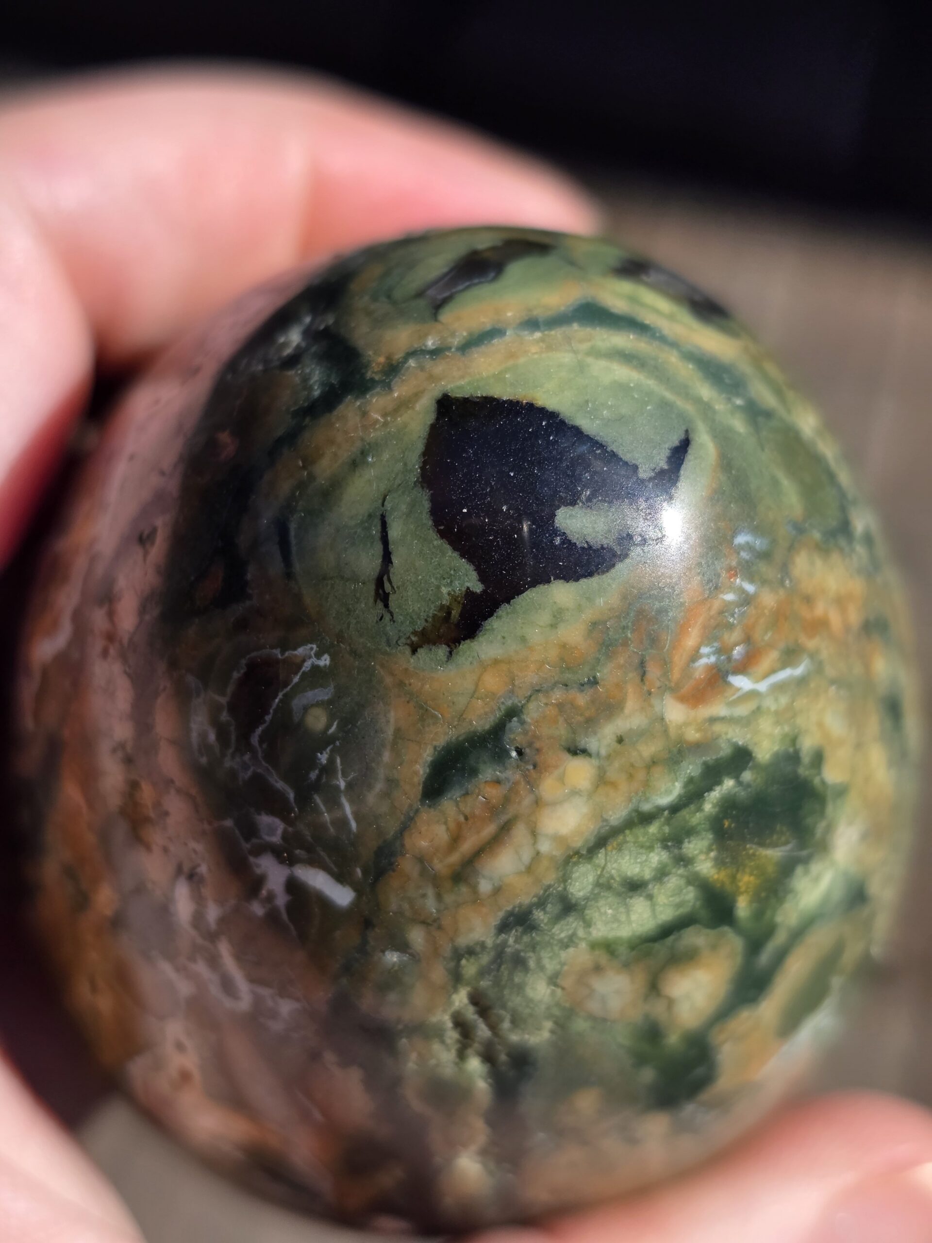 Rainforest Rhyolite Gemstone Egg - Image 5