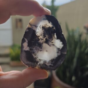 Dendritic Orca Agate Gemstone Flatstone